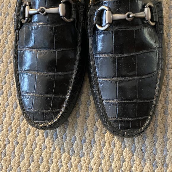 Peter Millar black driver shoes with horsebit - Picture 2 of 5